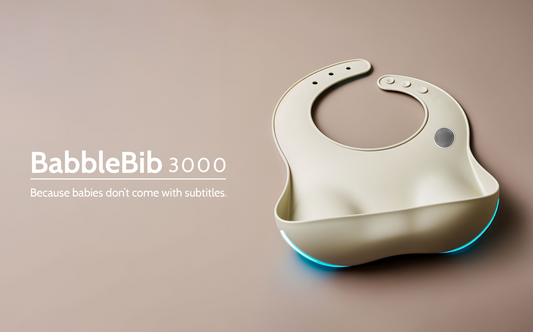 Introducing the BabbleBib 3000: the world’s first talking baby bib