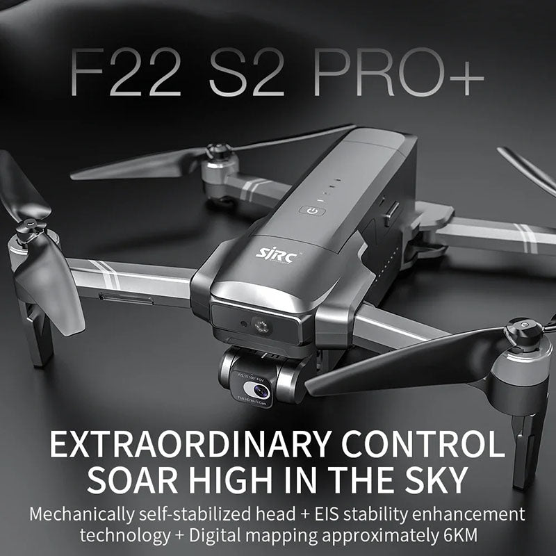 SJRC F22 S2 PRO+ 2-Axis Gimbal 4K Drone 6KM Repeater USB Digital FPV EIS Camera Obstacle Avoidance GPS 5G Quadcopter