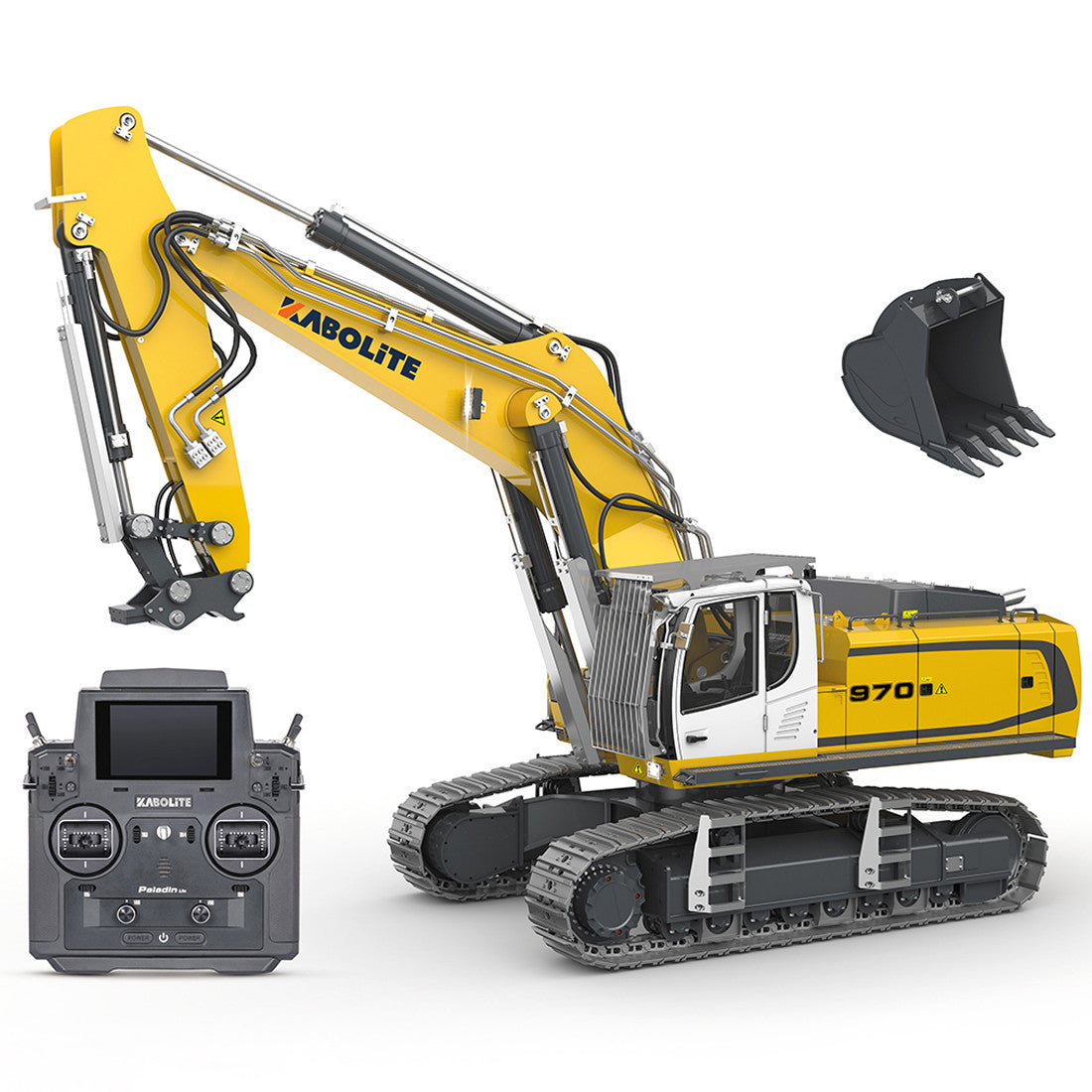 Huina Kabolite K970 Full Alloy Excavator Simulation Hydraulic Excavator RC Car High Quality Toy Gift