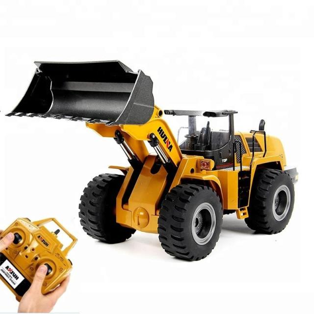 Huina 1583 Alloy Bulldozer Excavator 2.4G 10CH 1:14 Engineering Construction RC Car