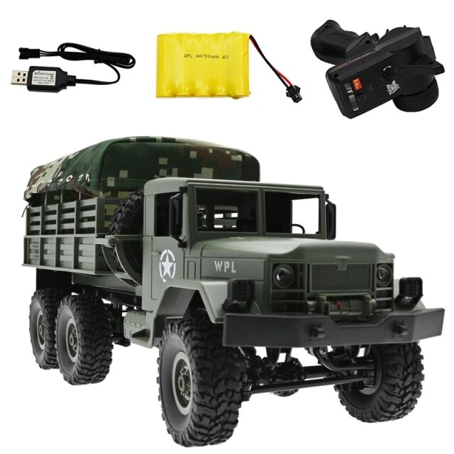 RC Truck WPL B16 1:16 RC Car 6WD 2.4G Off-Road Military Truck