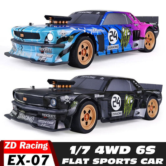 ZD Racing EX07 1/7 4WD RC Coche de alta velocidad 130 km/h Profesional de derrape plano Coche deportivo Eléctrico RC Modelo Juguetes Regalo