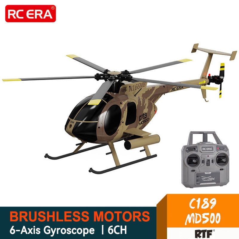 RCERA C189 MD500 Bird RC Helicopter 1:28 TUSK Dual Brushless Simulation 6-Axis Gyro Barometric Altitude Hold Helicopter Toys