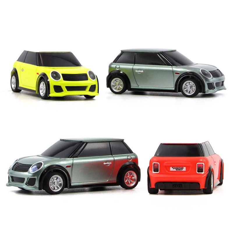 Mini RC Car Turbo Racing 1:76 Full Proportional RC Micro Race RTR Kit 2.4G 3CH With LED Lights Family Games Toy Gift