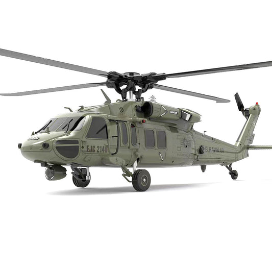 Helicóptero RC YXZNRC F09 UH60 Black Hawk, escala 1:47, giroscopio de 6 ejes, 6 canales, sin escobillas, 6G/3D, juguete acrobático profesional, regalo
