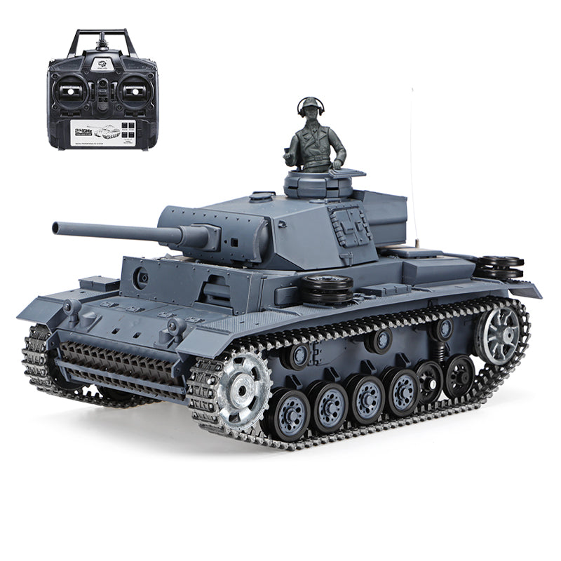 RC Tank Heng Long 3848-1 Germany Panzer III 1/16 Upgrade Metal RC Tank toys
