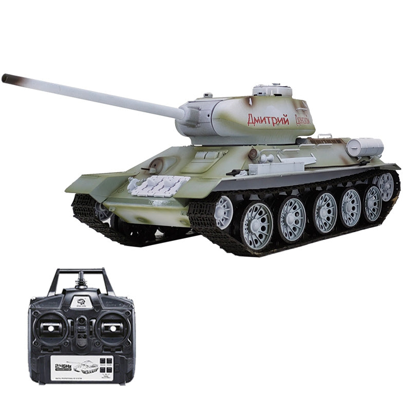 Heng Long 3909 T34 Custom Made Snow Painting Version RC Tank 1/16 Spin Turret Tank toys