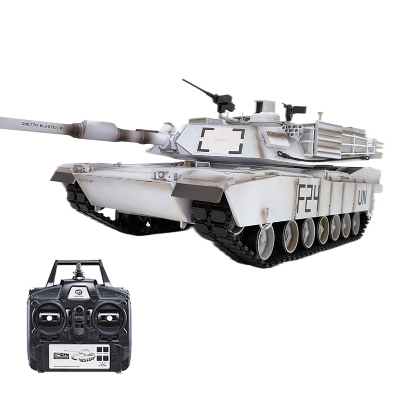 Heng Long 3918 US Abrams M1A2 RC Tank Custom Made UN White 2.4G 1/16 Tank Toys