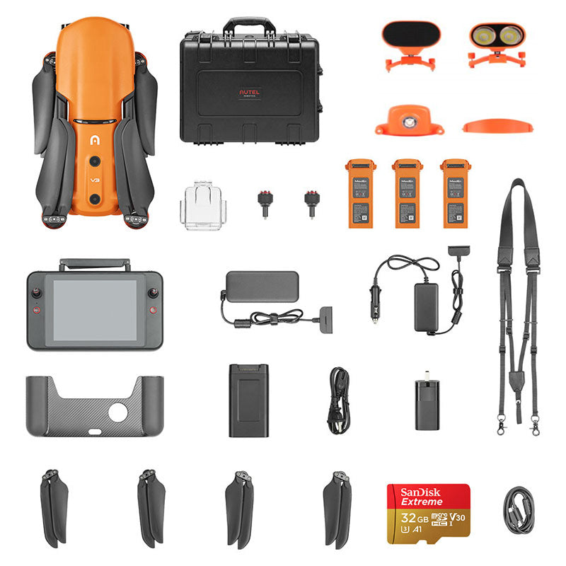 Autel Robotics EVO II Dual 640T V3 Rugged Bundle 640x512 Infrared Thermal Imaging Camera 0.8" CMOS 8K Camera Professional Quadcopter