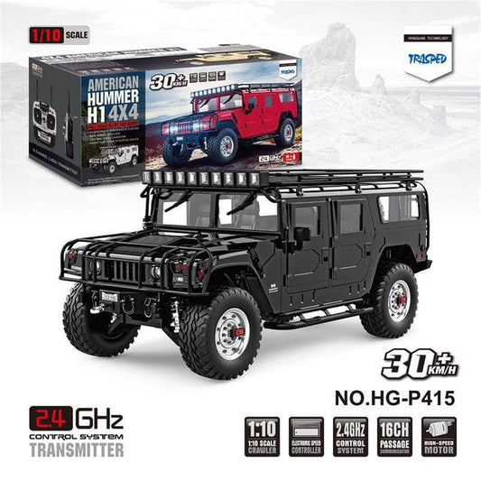 HG P415 1/10 RC Coche 4x4 16CH Hummer 2.4G Versión de aleación Modelo Camión Juguetes Regalos