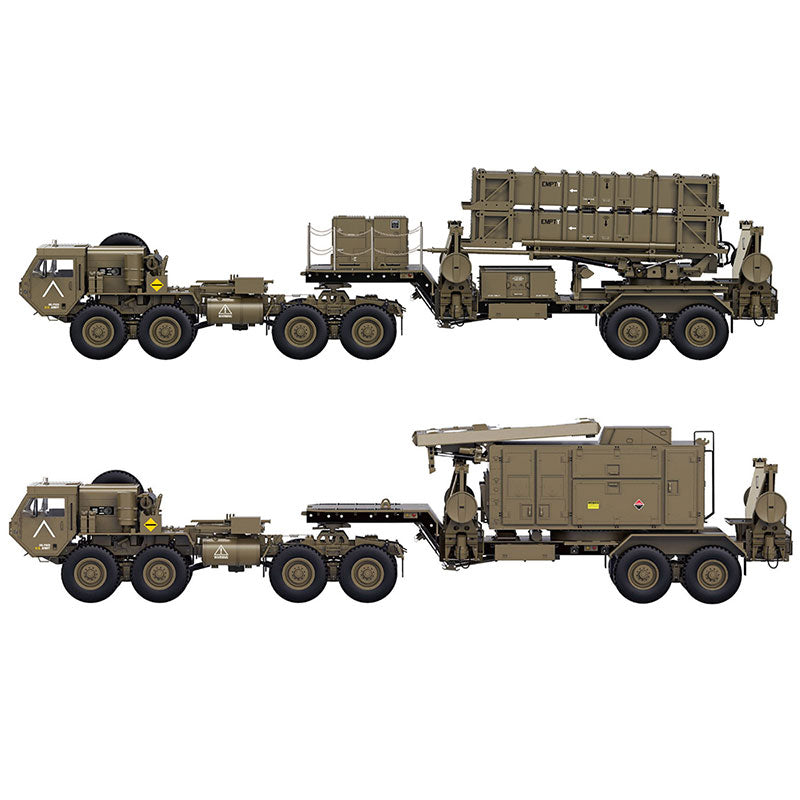 HG P804 P805 1/12 - Radar de chasis de aleación para coche, simulación de lanzamiento de misiles, accesorios para vehículos todoterreno militares de 2,4 G para camiones militares del ejército de EE. UU.