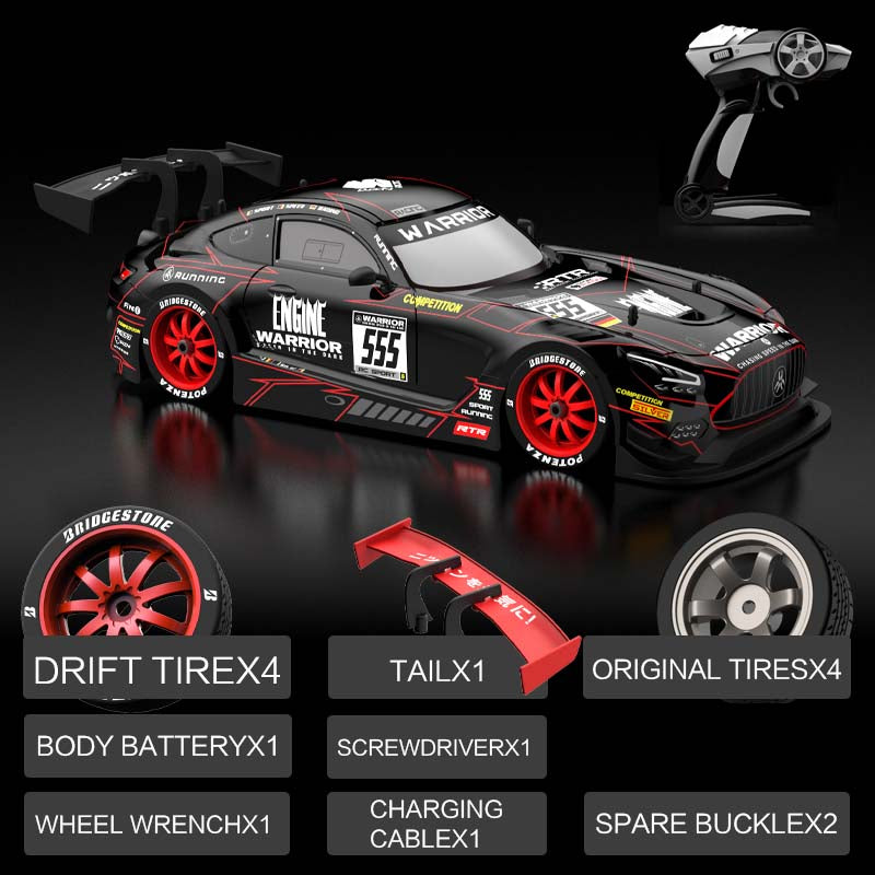 KAMTOM KM1601 Black Series RC Drift Car 1:16 4WD Drift Model Car High Speed Racing Car With Light