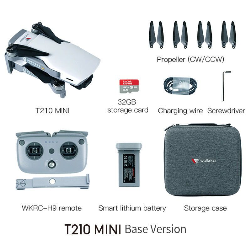Walkera T210 Mini RC Drone 2KM FPV GPS 3-Axis Gimbal 4K HD Camera Basic Version Quadcopter
