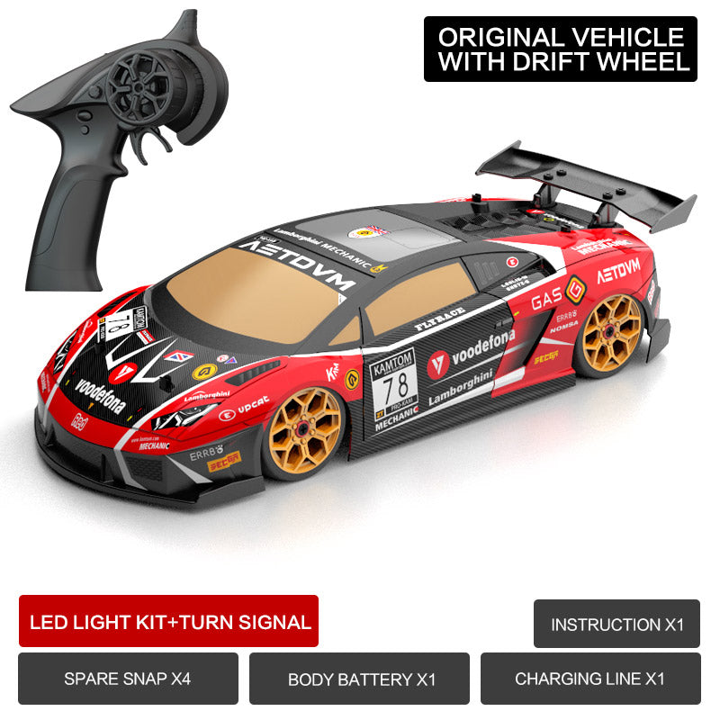 KAMTOM KM18193 RC Drift Car 1:18 4WD Full-Scale Professional Drift Model Car High Speed Racing Car With Light