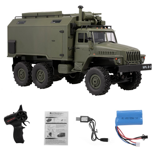 سيارة عسكرية WPL B36 Ural 1/16 2.4G 6WD Rock Crawler Command Communication Vehicle لعبة RTR