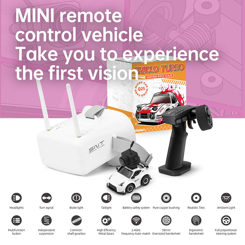 SNICLO SNT 1:100 Q25-370Z FPV RC Car with Goggles Micro Desk Race RC Car Best Toy Gift
