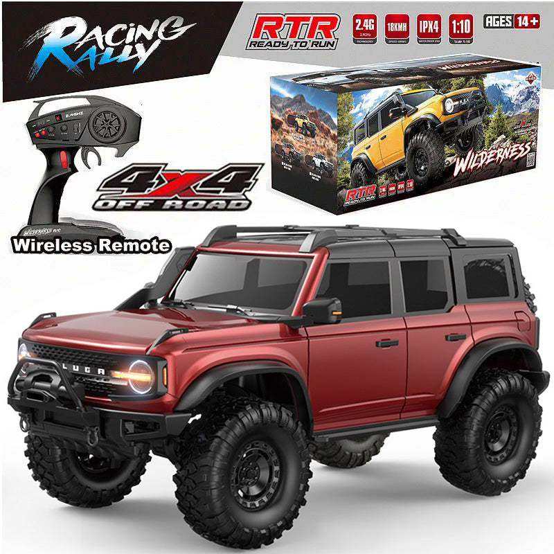 HB R1001 BRONCO 1:10 - Coche teledirigido todoterreno 4x4 con luz LED, escala 1:10