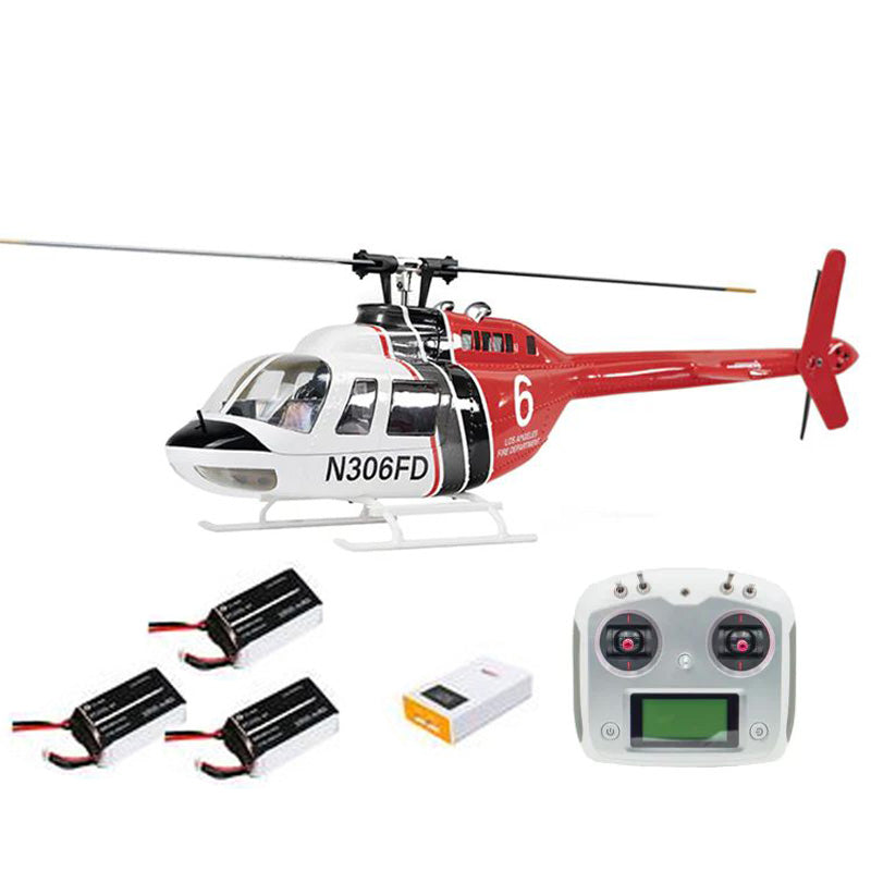 FLY WING Bell 206 V3 470 CLASS Large RC Helicopter With H1 Flight Controller GPS PNP / RTF