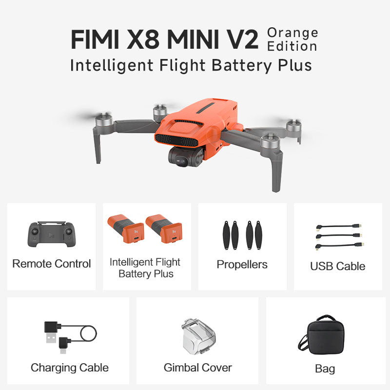 FIMI X8 MINI V2 RC Drone 9KM FPV 4K Camera HDR Video 3-axis Mechanical Gimbal 37mins Flight Time 245g 5G GPS Quadcopter