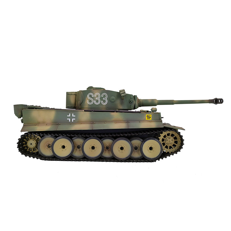 Heng Long 3818 Germany Tiger I Custom Made Camouflage Green RC Tank 1/16 Tank Toys