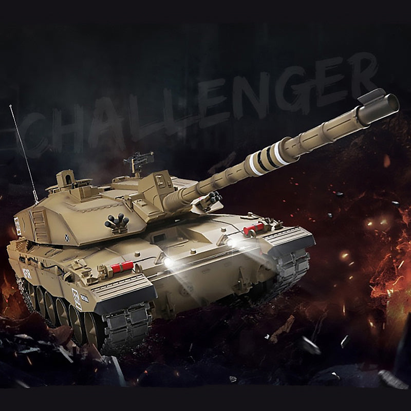 Heng Long 3908 U.K Challenger 2 Main Battle Tank 1/16 Spin Turret Upgrade Metal RC Tank Toys