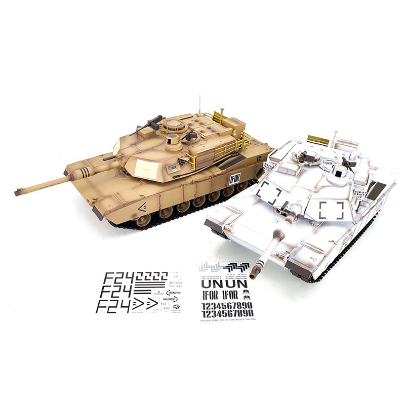Heng Long 3918 US Abrams M1A2 RC Tank Custom Made UN White 2.4G 1/16 Tank Toys