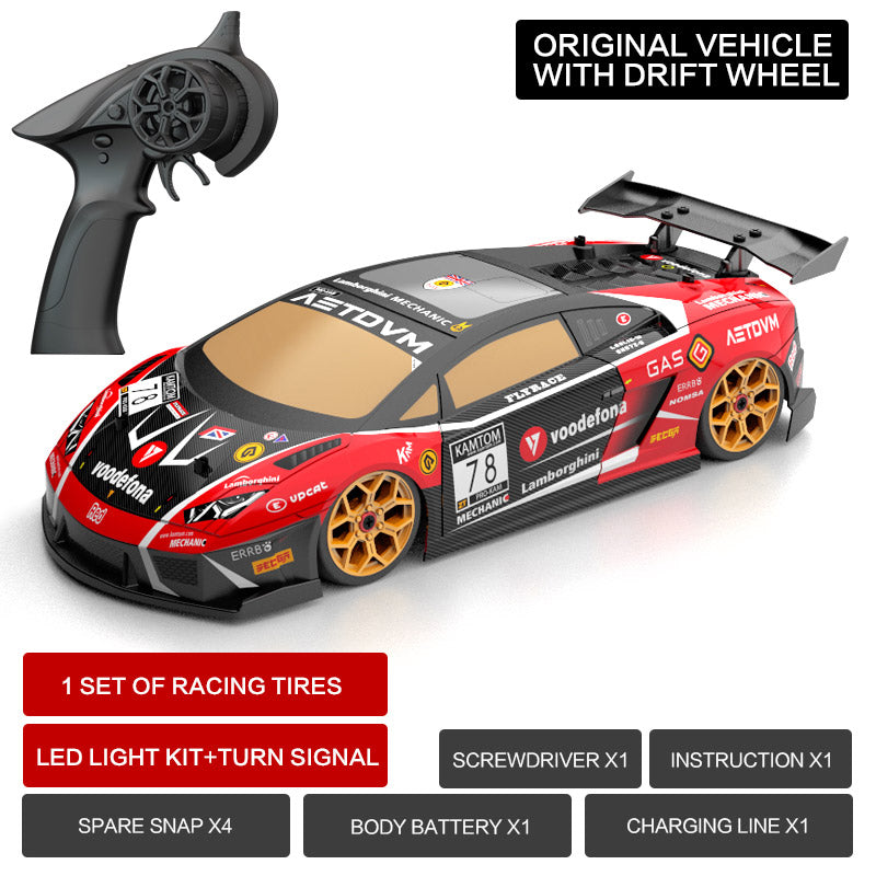 KAMTOM KM18193 RC Drift Car 1:18 4WD Full-Scale Professional Drift Model Car High Speed Racing Car With Light
