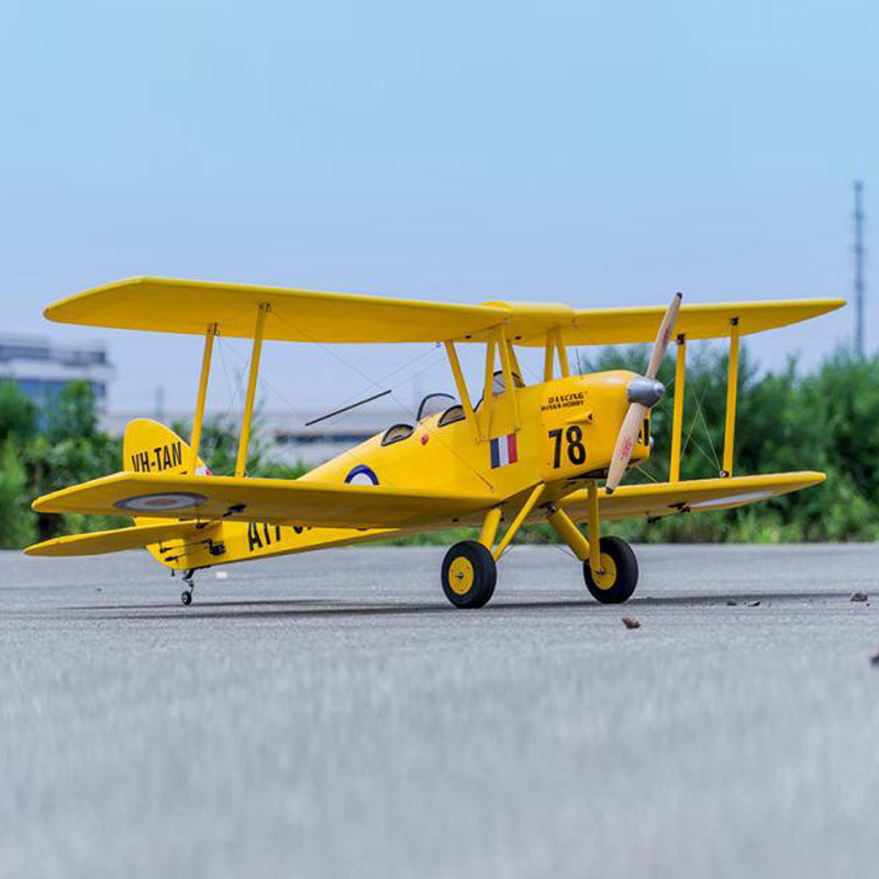 DWHobby Balsa wood Plane Tiger Moth ARF Large Gas Power Methanol Airplane Fixed Wing Biplane Model Balsa Plane Kits 2150mm Wingspan