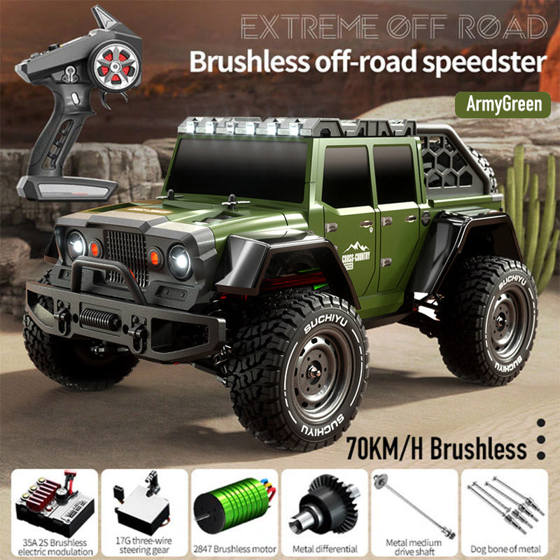 SCY 16104 Pro Jeep Retro Wrangler RC Car 1/16 70KM/H Brushless Off-Road Car 35A ESC 2847 Brushless Motor