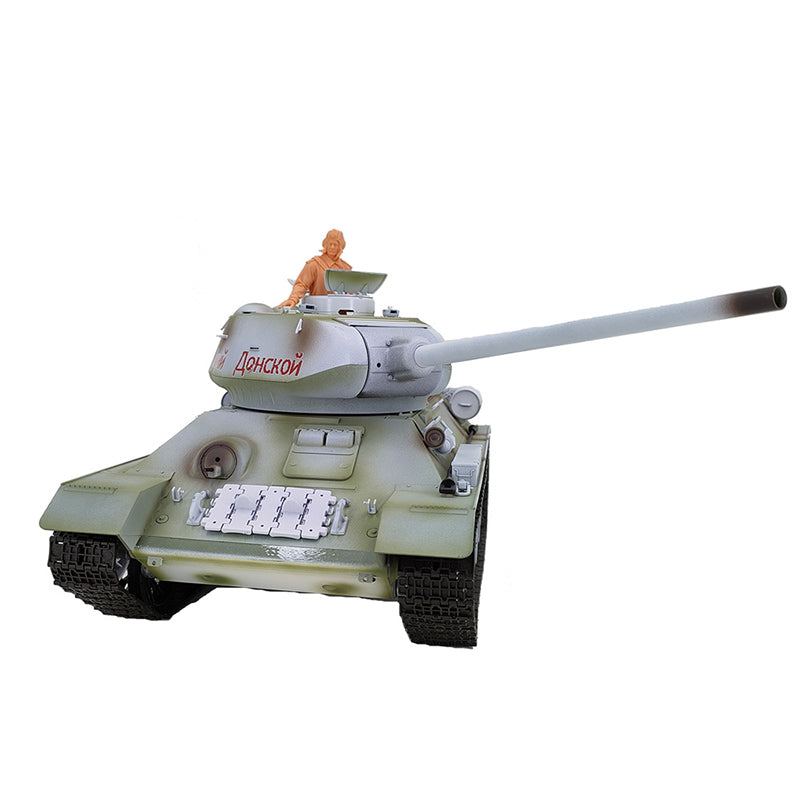 Heng Long 3909 T34 Custom Made Snow Painting Version RC Tank 1/16 Spin Turret Tank toys