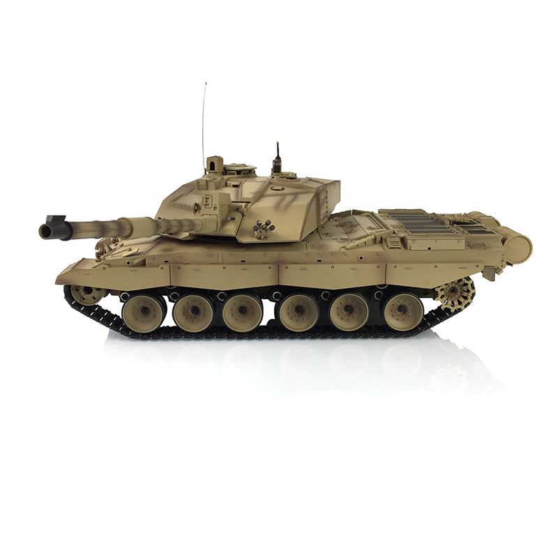 Heng Long 3908 U.K Challenger 2 Main Battle Tank 1/16 Spin Turret Upgrade Metal RC Tank Toys