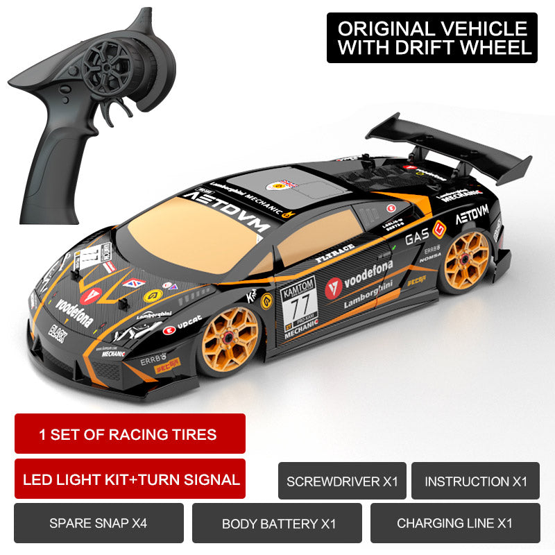 KAMTOM KM18193 RC Drift Car 1:18 4WD Full-Scale Professional Drift Model Car High Speed Racing Car With Light