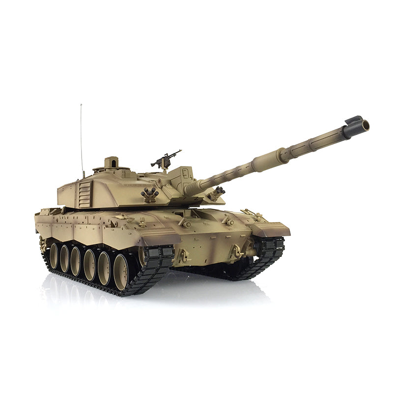 Heng Long 3908 U.K Challenger 2 Main Battle Tank 1/16 Spin Turret Upgrade Metal RC Tank Toys