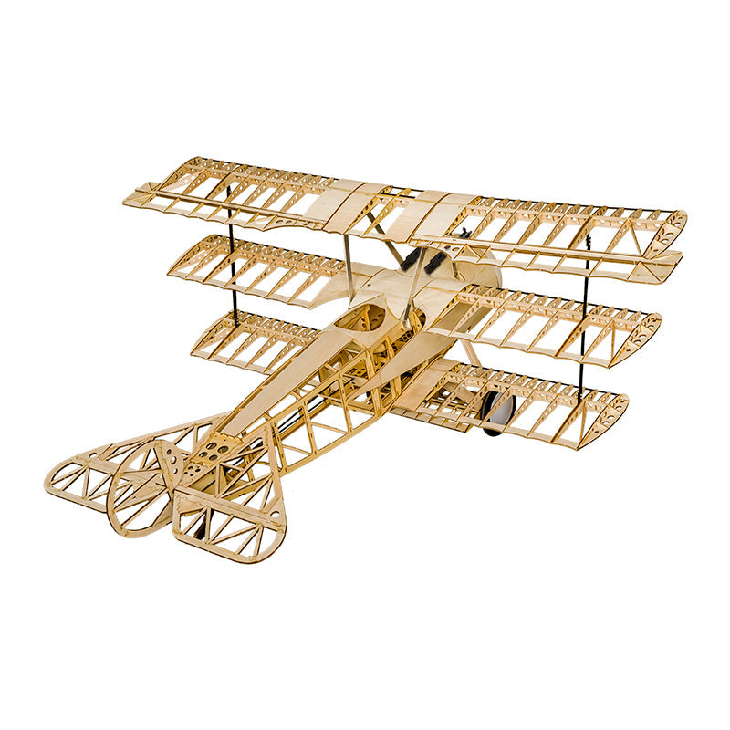 DWHobby Classic Fokker DR1 Balsa wood Plane ARF Large Electric or Gas Power Fixed Wing Balsa Plane Kits 1500mm Wingspan