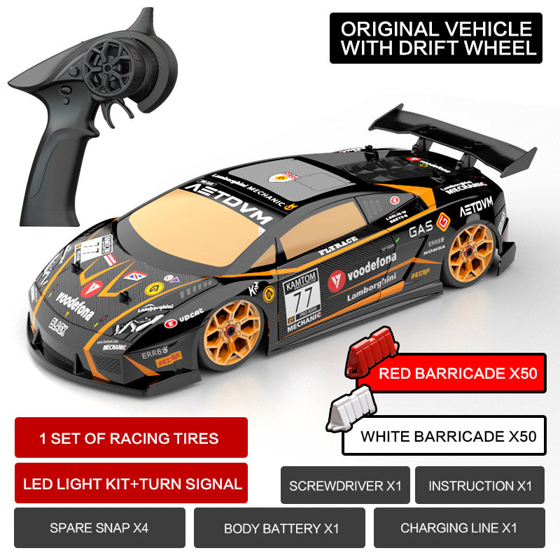 KAMTOM KM18193 RC Drift Car 1:18 4WD Full-Scale Professional Drift Model Car High Speed Racing Car With Light