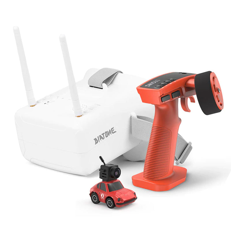 Mini RC Car JustAir Q25 1:100 2.4G 5CH FPV RTR Version with Goggles Micro RC Car Desk Race Table Car