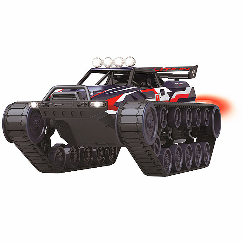 New Alloy Tank 1:12 RC Tank Interactive RC Toy Car LED Lights Spray Stunt Toys
