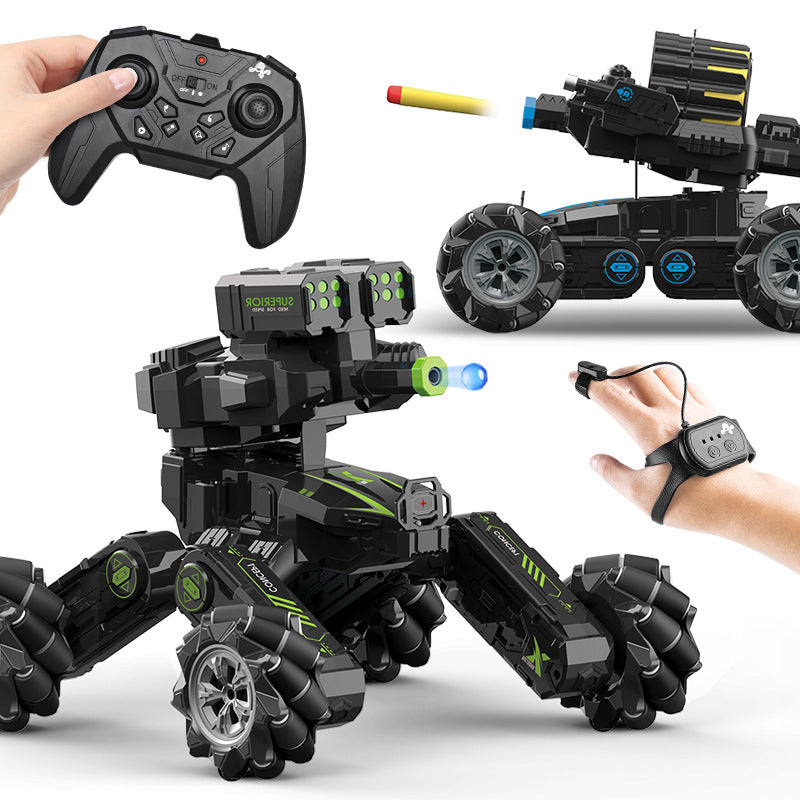 RC Car Launch Water Bomb Interactive Battle Gesture Sensing Battle Tank 4WD Drive Off-road Boy Toy Car