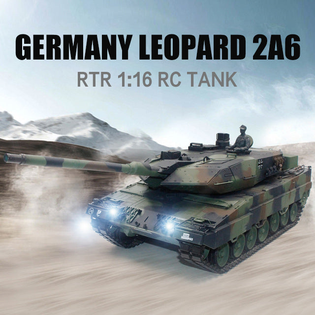 Heng Long 3889 German Leopard 2A6 RC Tank 1/16 TK7.0 Metal RC tank Toys