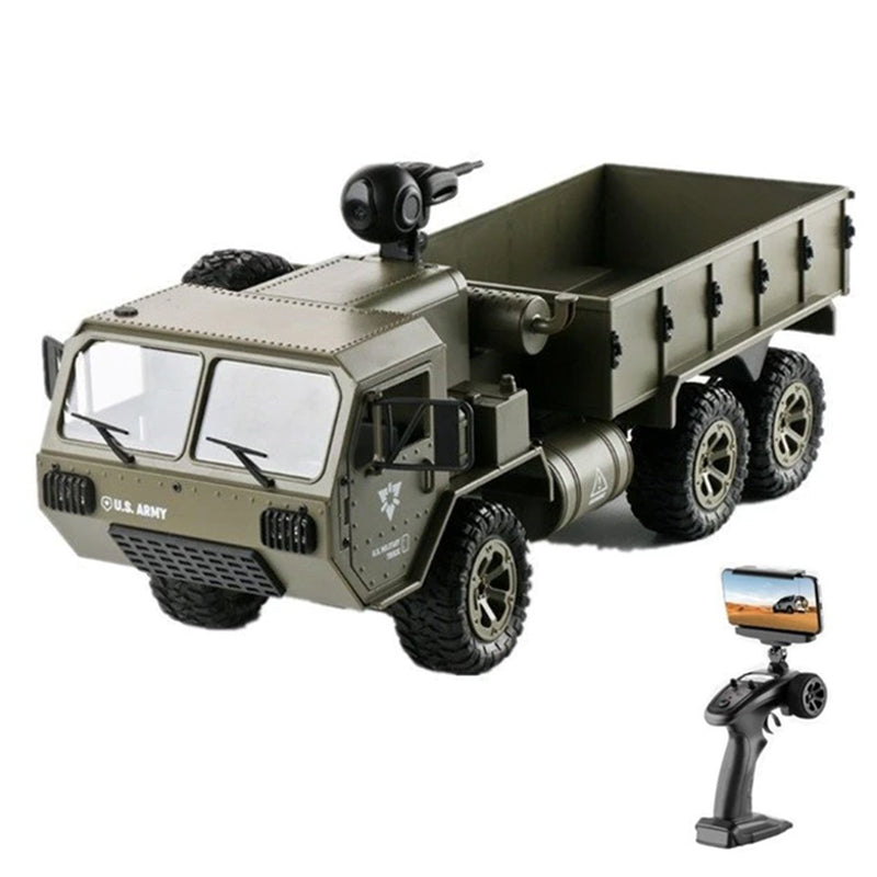 Camión RC FY004, camión militar de simulación de cross-country, escala 1:12, con tracción en las seis ruedas y ruedas, modelo 1:12