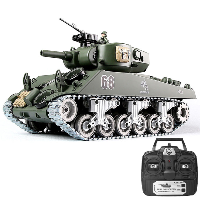RC Tank American M4A3 ZY 828 PRO 1:18 RC Car Metal Track Metal Road Wheels Electric Charging Battle RC Car Toy