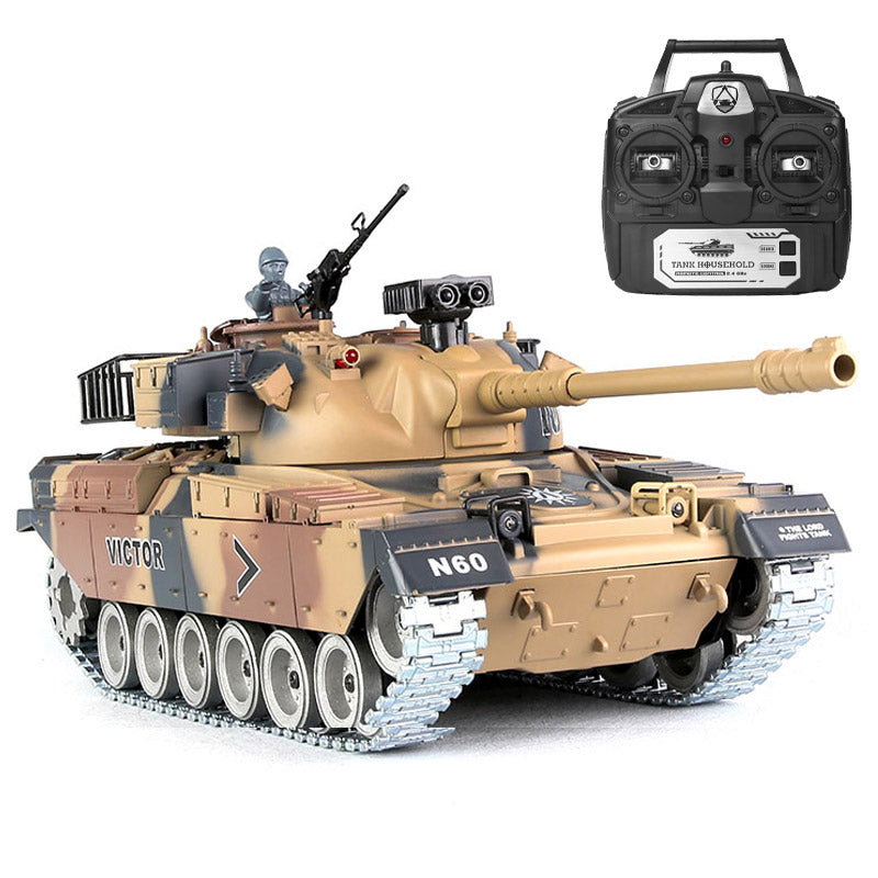 RC Tank US M60W ZY 824 PRO 1:18 RC Car Metal Track Metal Road Wheels Electric Battle RC Tank Toy