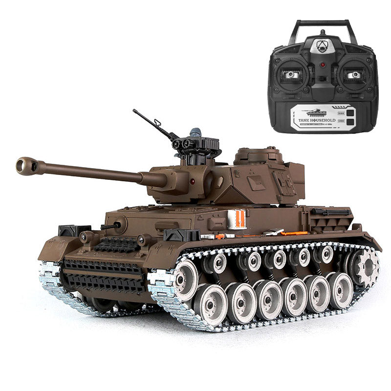 RC Tank Germany lV ZY 826 PRO 1:18 RC Car Metal Track Metal Road Wheels Electric Battle RC Tank Toy