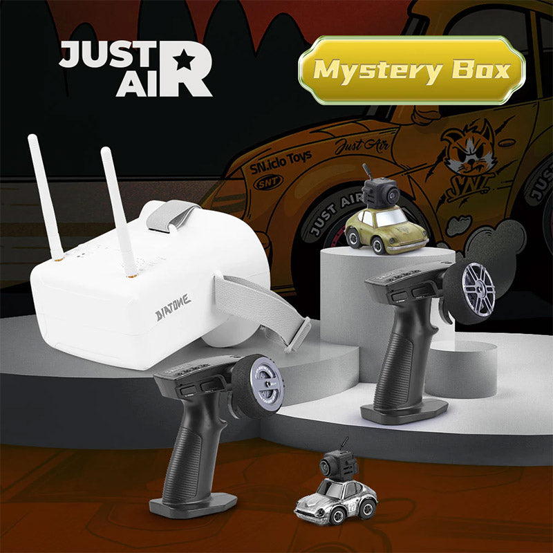 Mini RC Car JustAir Q25 1:100 2.4G 5CH FPV RTR Version with Goggles Micro RC Car Desk Race Table Car
