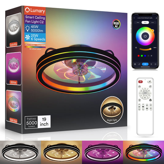 Lumary Smart LED  Fan with Night Light