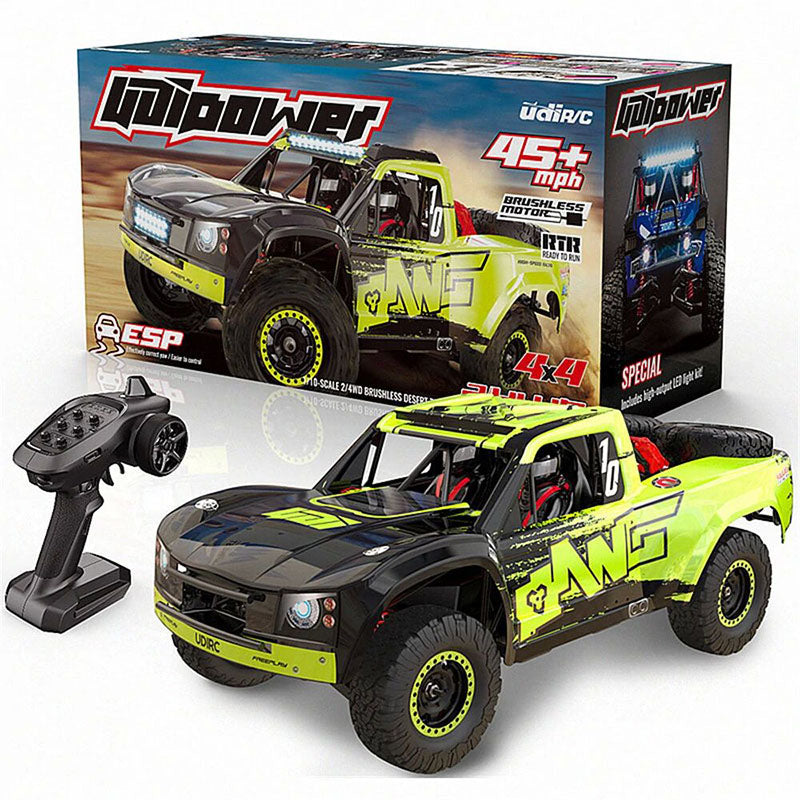 UDIRC 1002SE 1002 4WD RC Car 1/10 2.4G 60km/h Brushless Short Course Truck LED Light Gyro All Terrain Desert Off Road Truck