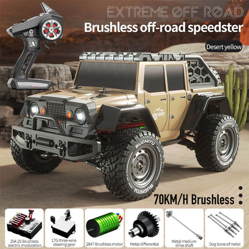 SCY 16104 Pro Jeep Retro Wrangler RC Car 1/16 70KM/H Brushless Off-Road Car 35A ESC 2847 Brushless Motor