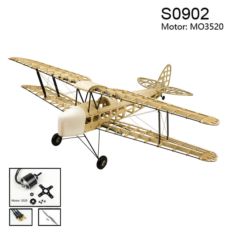 Balsa wood Plane DH82a Tiger Moth Large Electric or Gas Power Fixed Wing Plane Balsa Kits 1400mm Wingspan