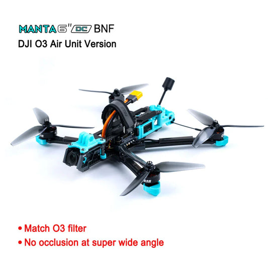 Dron FPV Axisflying de 6 pulgadas MANTA6 Cinematic Deadcat-DC Freestyle DJI O3 Air Unit FPV BNF con GPS 6S