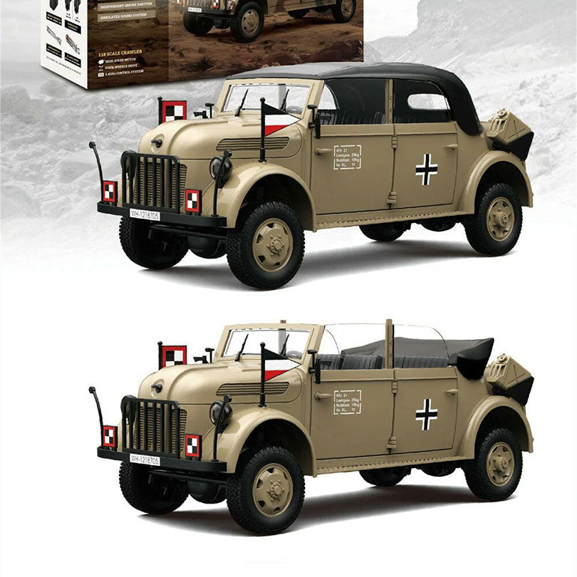 HG HG4-51 TRASPED STEYR COMMAND VEHICLE RC Car 1/18 4WD Off-Road Climbing Truck LED Light Simulated Sound Full Proportional RC Toys
